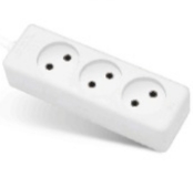 سه خانه بدون ارت بدون کلید 1/8 متری شهاب 861 در کارتن 20 عدد 